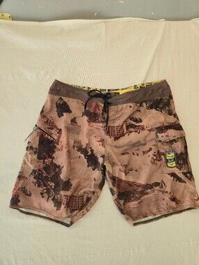 Volcom Primo Hawaii's Original Beer Cargo Board Swim Trunk Shorts Size 40